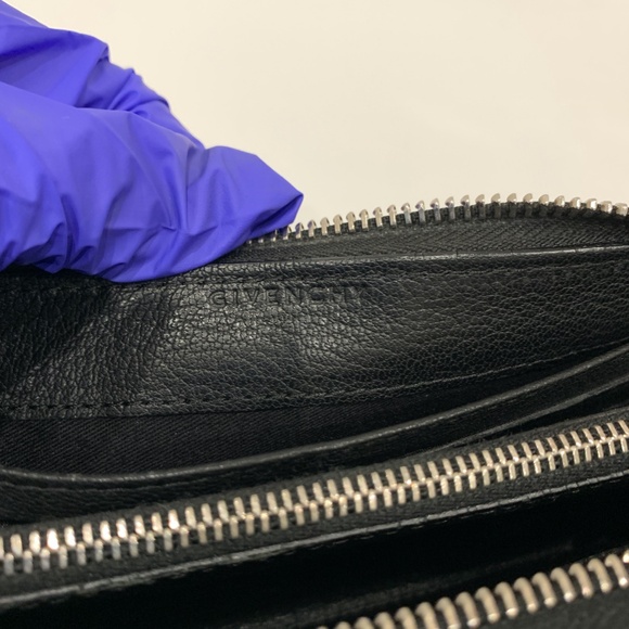 Givenchy Black L Zip Around Sku#85522 (Gently used, corners tearing) - Picture 8 of 15